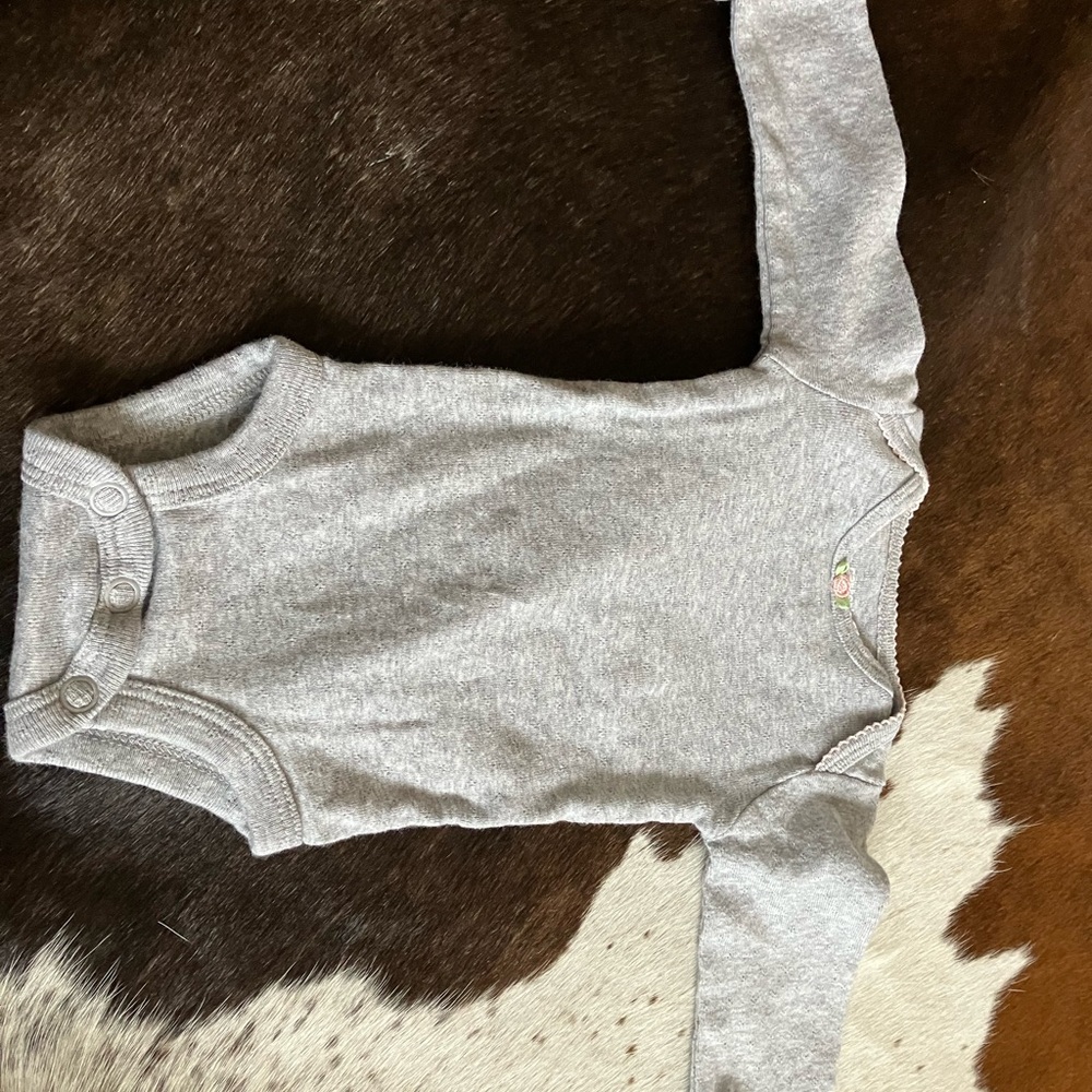Carter's Gray Bodysuit Soft Cotton One Piece